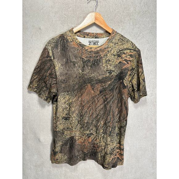 Hunting Zone Camouflage Short Sleeve Cotton T-shirt Mens Size Large - Picture 1 of 6